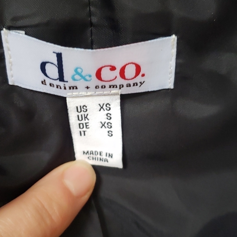 Denim & Co. Quilted Long Coat with Rib Trim BLACK new - Picture 4 of 7